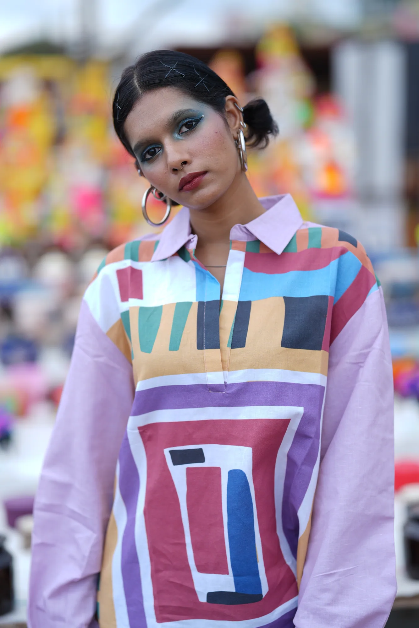 Lilac Geometric Shirt