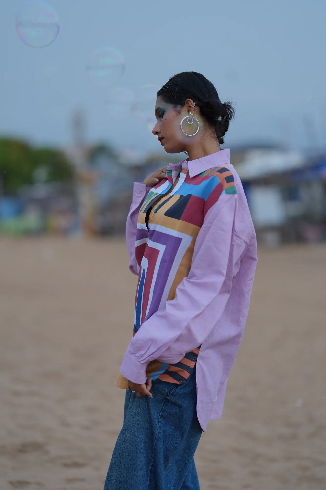 Lilac Geometric Shirt