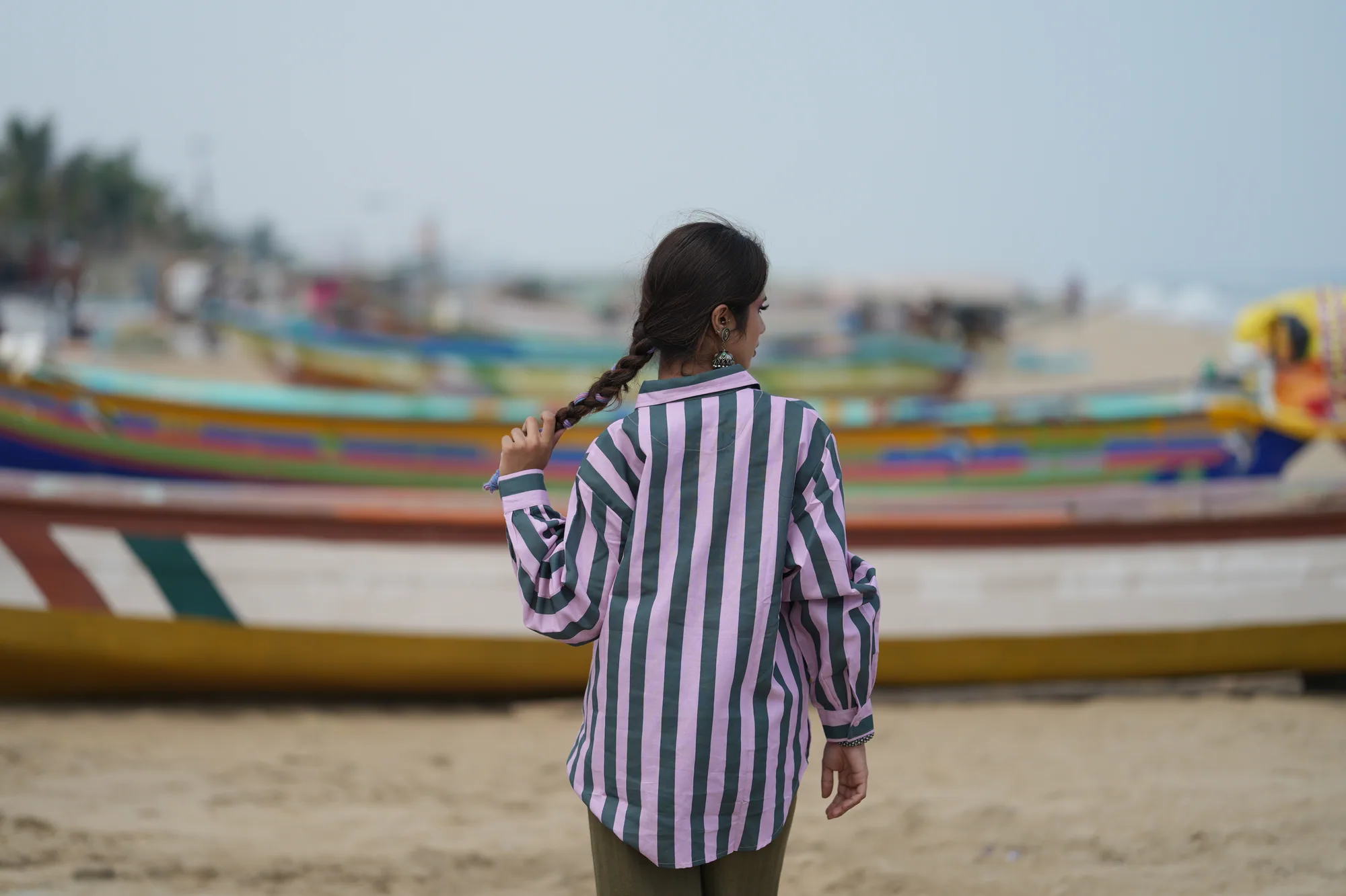 Lilac Stripe Statement Shirt