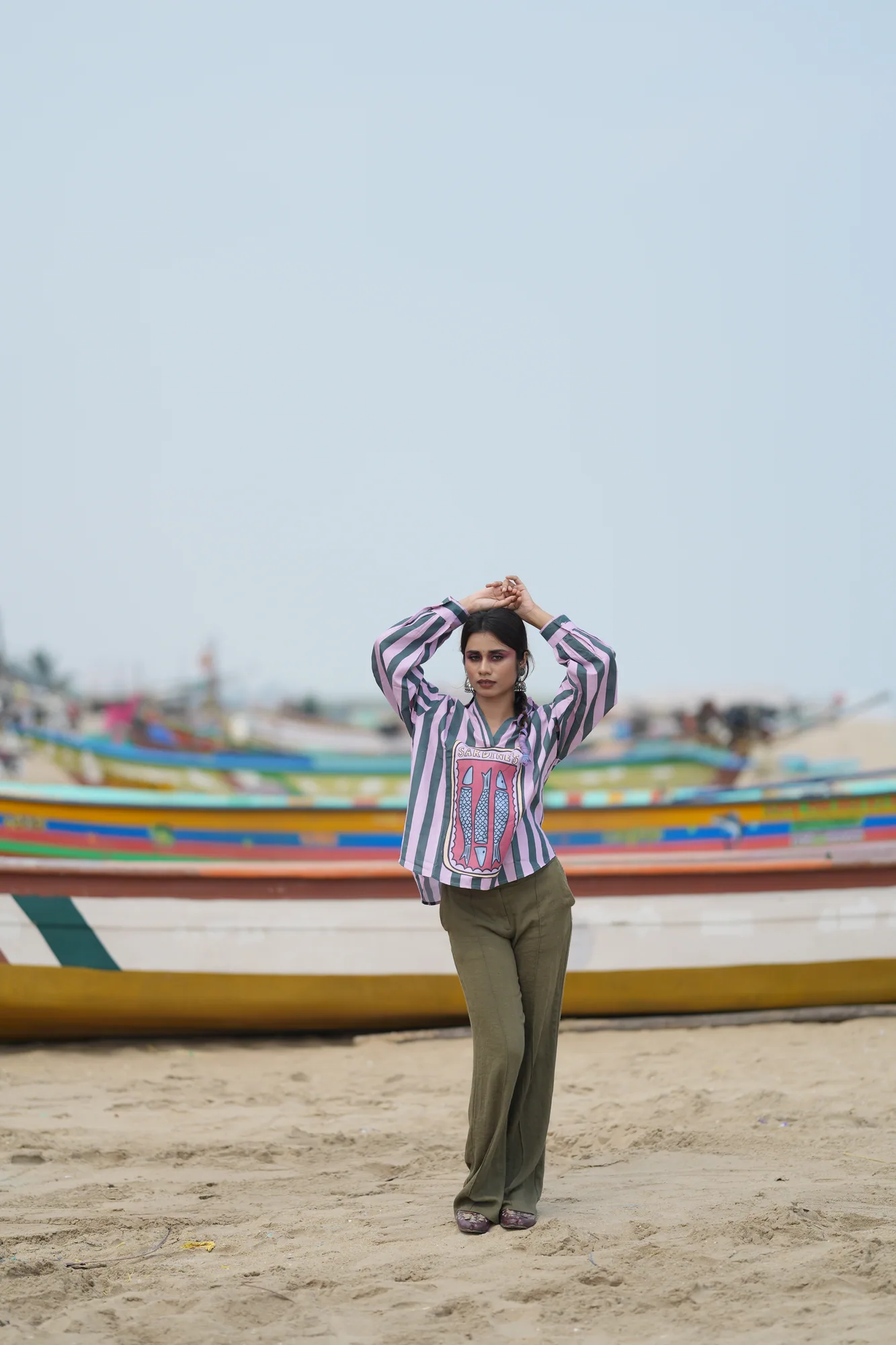 Lilac Stripe Statement Shirt