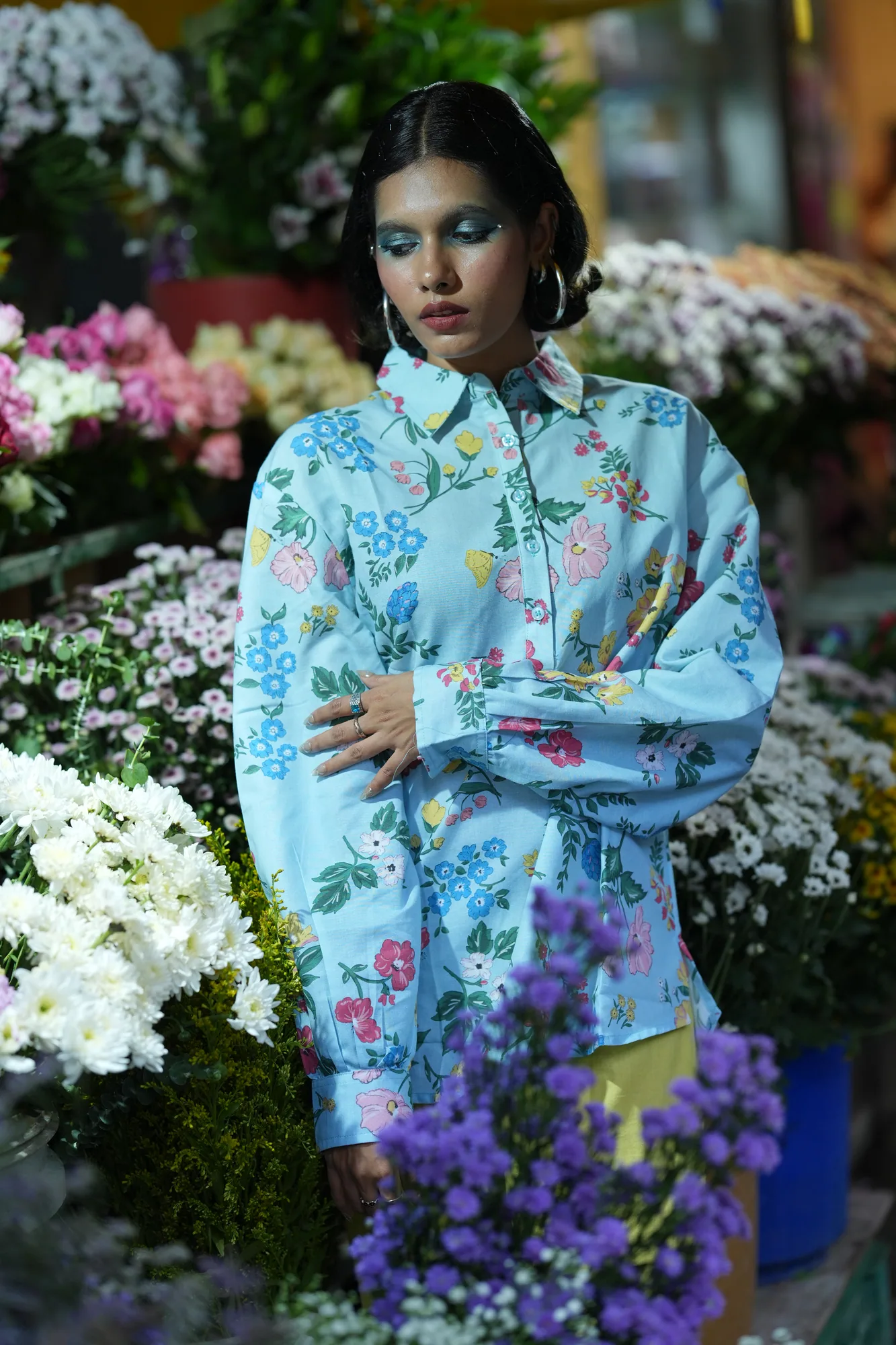 Sky Blue Botanical Shirt