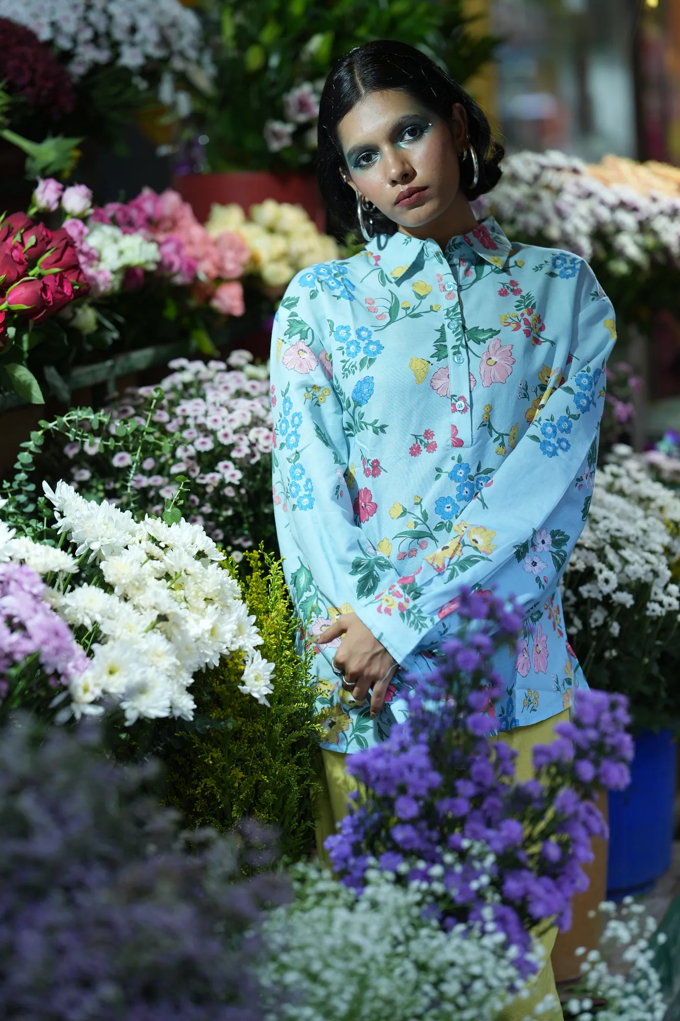 Sky Blue Botanical Shirt